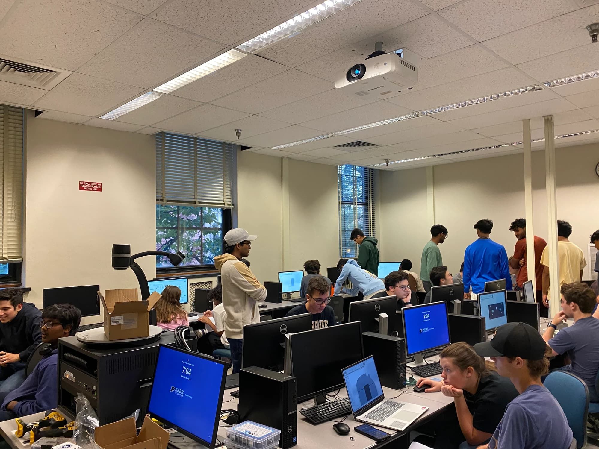 HRC members working in the Purdue robotics lab